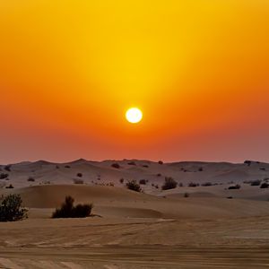 Preview wallpaper desert, sunset, dunes, sand