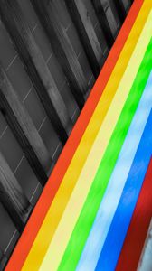 Preview wallpaper design, colorful, rainbow, stripes, wooden