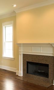 Preview wallpaper design, interior, fireplace, flat, room, empty, style