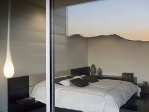 Preview wallpaper design, interior, room, bed, lamp, window, reflection, bedroom, glass