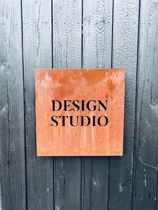 Preview wallpaper design studio, inscription, boards, words