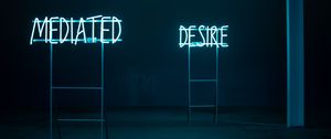 Preview wallpaper desire, neon, inscription, backlight, word