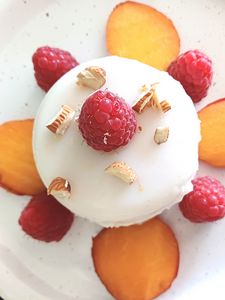 Preview wallpaper dessert, berries, almonds, fruit, sweet