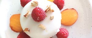 Preview wallpaper dessert, berries, almonds, fruit, sweet