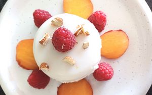 Preview wallpaper dessert, berries, almonds, fruit, sweet