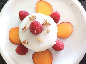 Preview wallpaper dessert, berries, almonds, fruit, sweet