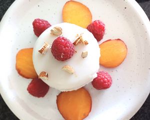 Preview wallpaper dessert, berries, almonds, fruit, sweet