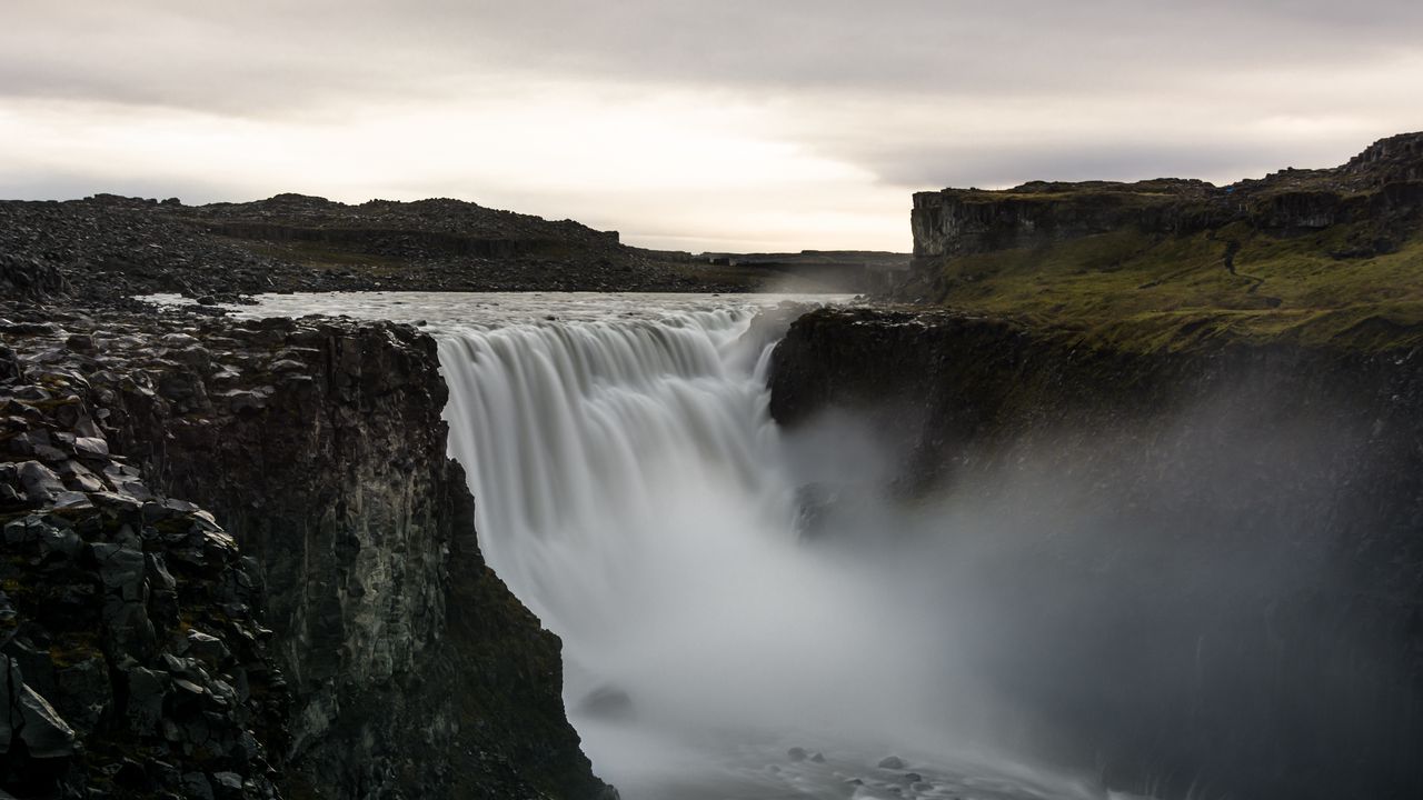 Wallpaper dettifoss, waterfall, iceland, nature, landscape