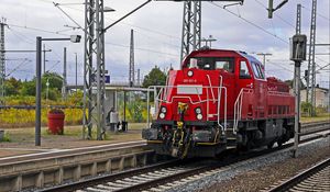 Preview wallpaper deutsche bahn, railway station, platform, transit