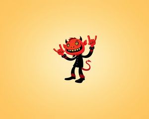 Preview wallpaper devil, drawing, red