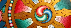 Preview wallpaper dharma, wheel, chakra, buddhism