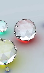 Preview wallpaper diamonds, shape, reflection, surface