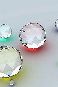 Preview wallpaper diamonds, shape, reflection, surface