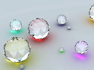 Preview wallpaper diamonds, shape, reflection, surface