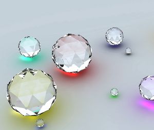 Preview wallpaper diamonds, shape, reflection, surface