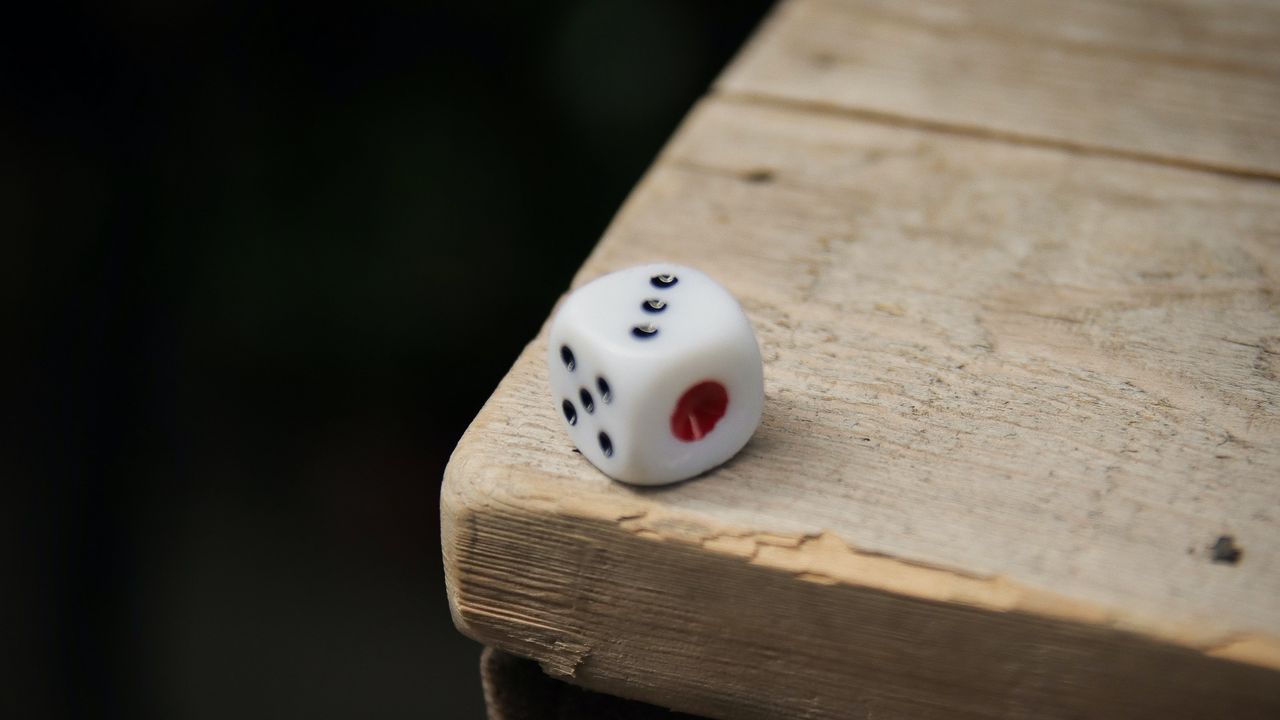 Wallpaper dice, cube, surface, wooden