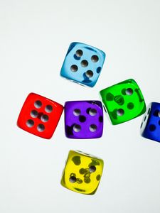 Preview wallpaper dice, cubes, colorful, game
