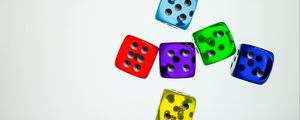 Preview wallpaper dice, cubes, colorful, game