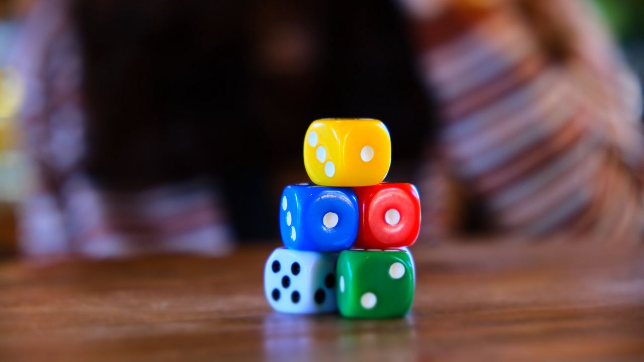 Wallpaper dice, cubes, game, colorful