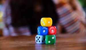 Preview wallpaper dice, cubes, game, colorful