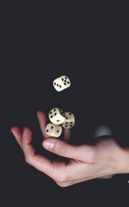 Preview wallpaper dice, dices, hand, toss