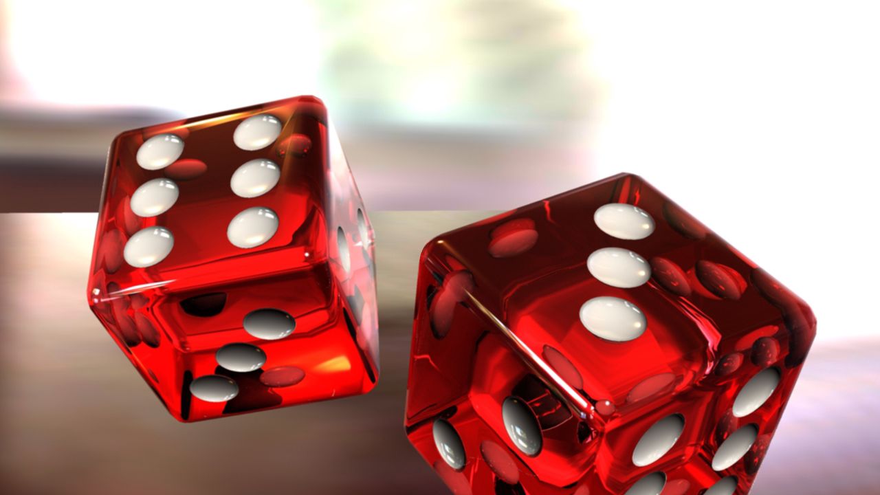 Wallpaper dice, game, red, white, glass