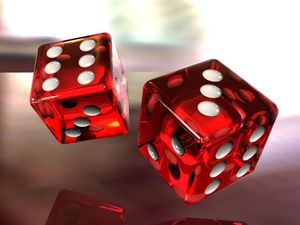 Preview wallpaper dice, game, red, white, glass