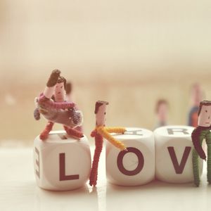 Preview wallpaper dice, toys, letters, love