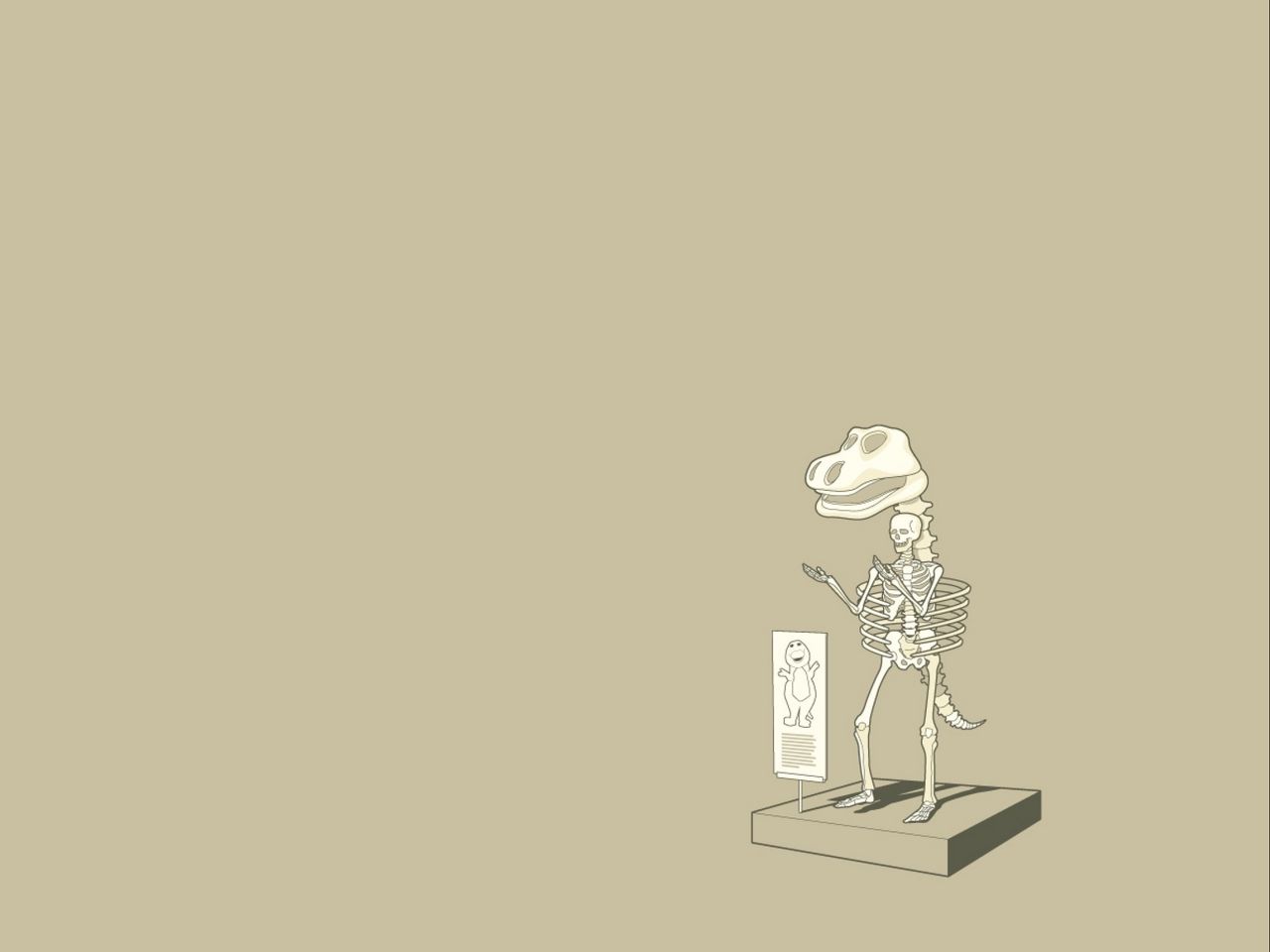 1280x960 Wallpaper dinosaur, skeleton, finding, unusual