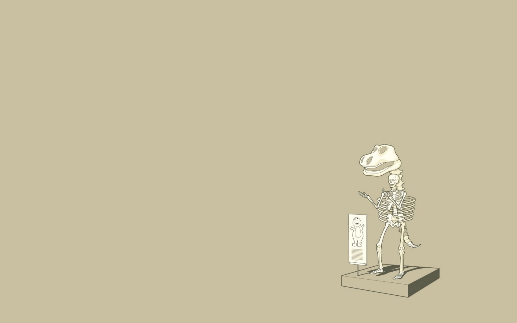 1680x1050 Wallpaper dinosaur, skeleton, finding, unusual