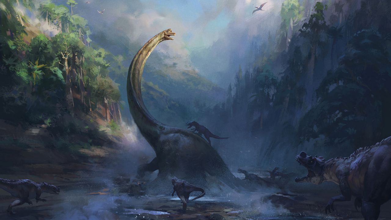 Wallpaper dinosaurs, art, reptiles, wildlife