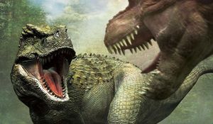 Preview wallpaper dinosaurs, mouth, fangs, aggression