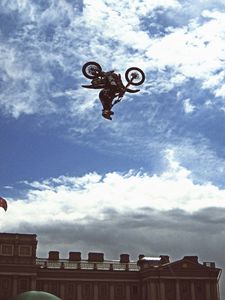 Preview wallpaper dirt bike, motorcycle, jump, show, sports, fmx, st petersburg