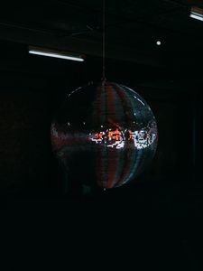 Preview wallpaper disco ball, ball, glare, darkness, dark