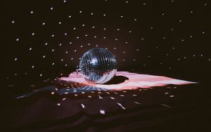 Preview wallpaper disco ball, ball, glare, points, light, dark