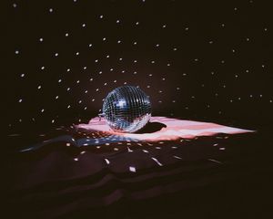 Preview wallpaper disco ball, ball, glare, points, light, dark