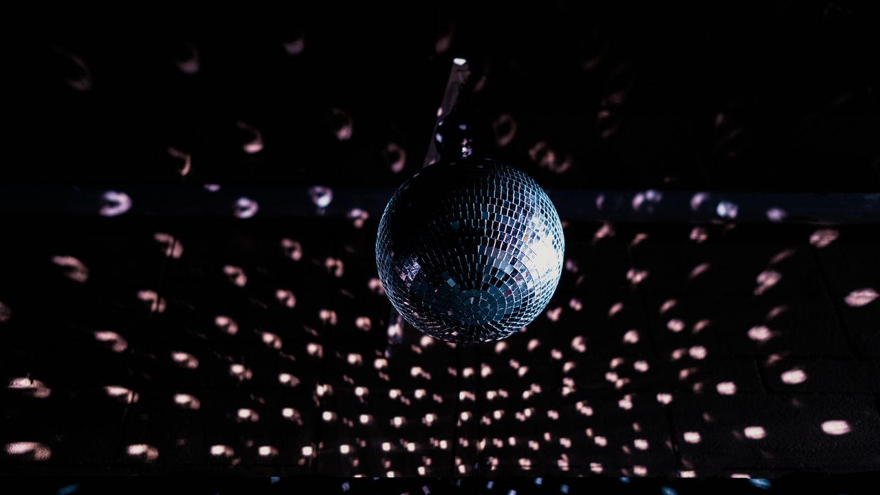Wallpaper disco ball, ball, sphere, mirror, dark