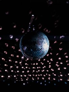 Preview wallpaper disco ball, ball, sphere, mirror, dark