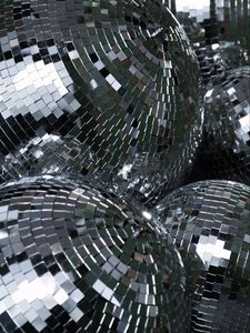 Preview wallpaper disco balls, disco, sequins, silver