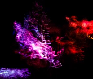 Preview wallpaper distortion, neon, purple, dark