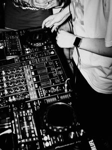 Preview wallpaper dj console, dj, equipment, music, black and white
