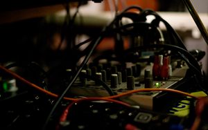 Preview wallpaper dj console, equipment, wires, music