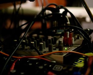 Preview wallpaper dj console, equipment, wires, music