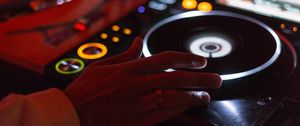 Preview wallpaper dj, hand, equipment, music, dark