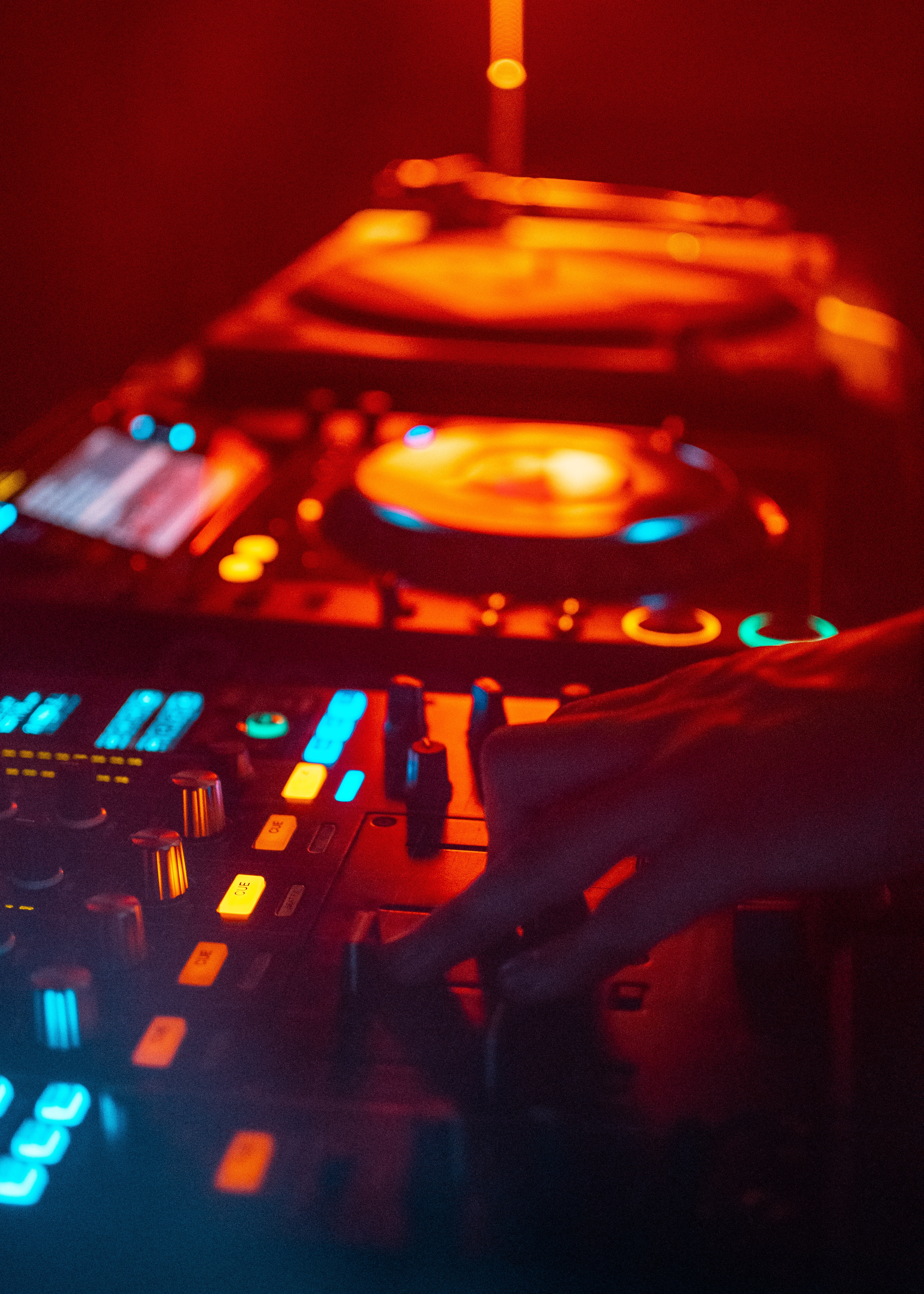 Download wallpaper 3646x5104 dj, mixer, hand, equalizer, electronic, music  hd background