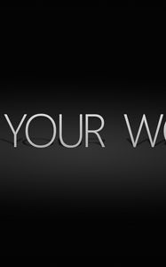 Preview wallpaper do your work, black, lettering