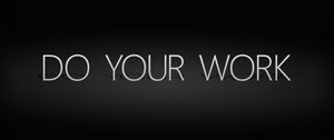 Preview wallpaper do your work, black, lettering