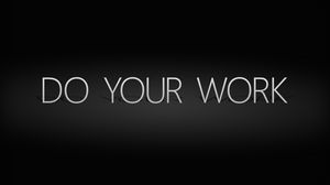 Preview wallpaper do your work, black, lettering