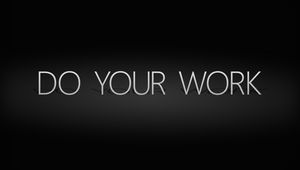 Preview wallpaper do your work, black, lettering