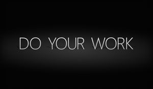 Preview wallpaper do your work, black, lettering